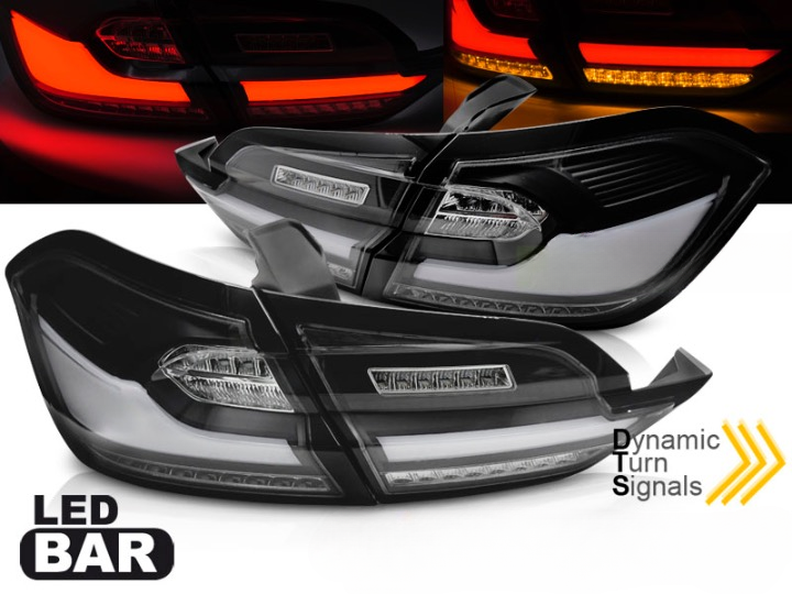 LED TAIL LIGHTS BLACK fits FORD FIESTA VIII