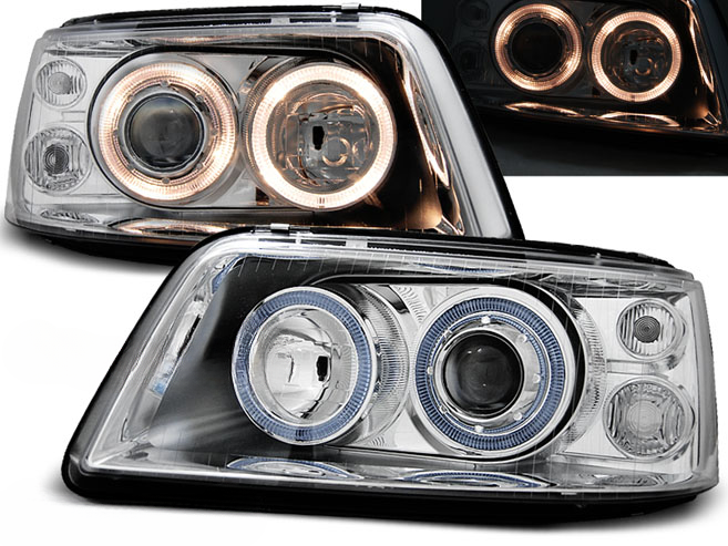 HEADLIGHTS ANGEL EYES CHROME fits VW TRANSPORTER V 04.03-08.09