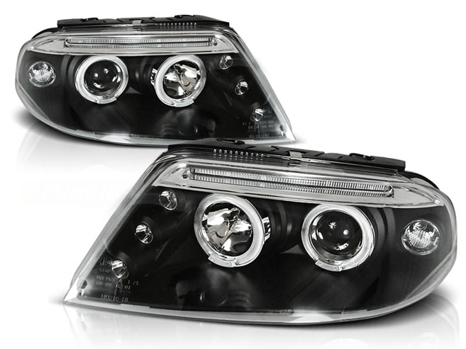 HEADLIGHTS ANGEL EYES BLACK fits VW PASSAT (B5)