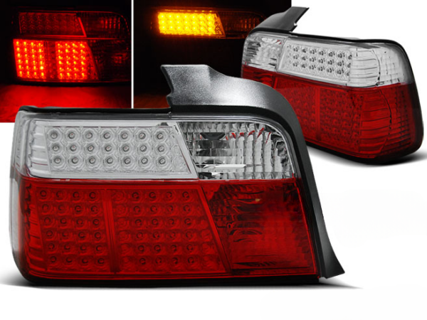 LED TAIL LIGHTS RED WHITE fits BMW 3 SERIES (E36) SEDAN