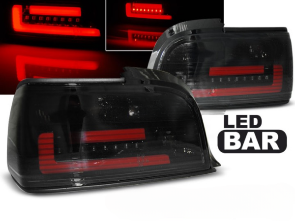 LED BAR TAIL LIGHTS SMOKE fits BMW 3 SERIES (E36) C/C