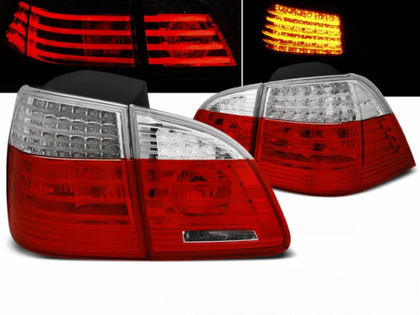 LED TAIL LIGHTS RED WHITE fits BMW 5 SERIES (E60) TOURING