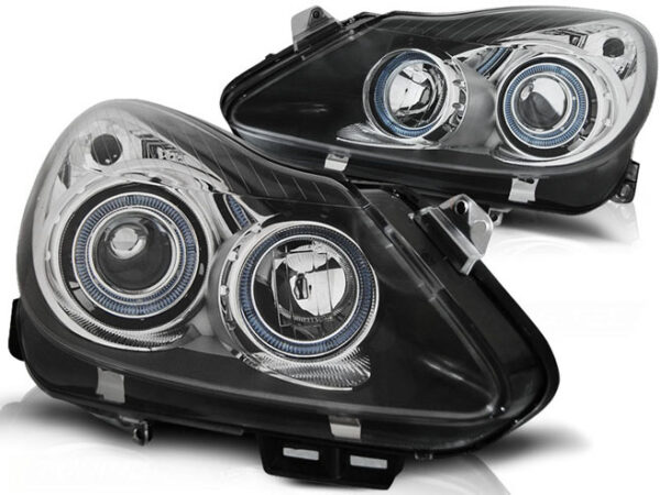 PROJECTOR HEADLIGHTS WITH DUAL HALO RIMS  fits OPEL CORSA D