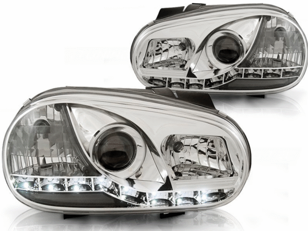 HEADLIGHTS DAYLIGHT CHROME fits VW GOLF IV 09.97-09.0