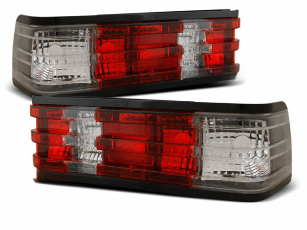 TAIL LIGHTS RED WHITE fits MERCEDES W201 12.82-05.93