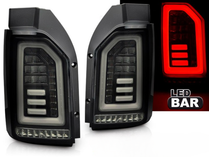 Ledbar tagatuled "Black smoke" valged VW T6 15-19 Tagaluugiga (OEM halogen)