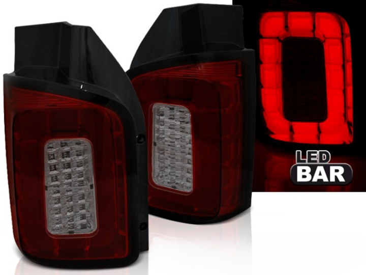Ledbar "Red Smoke" tagatuled VW T6 15-19 Tagaustega (OEM halogen)