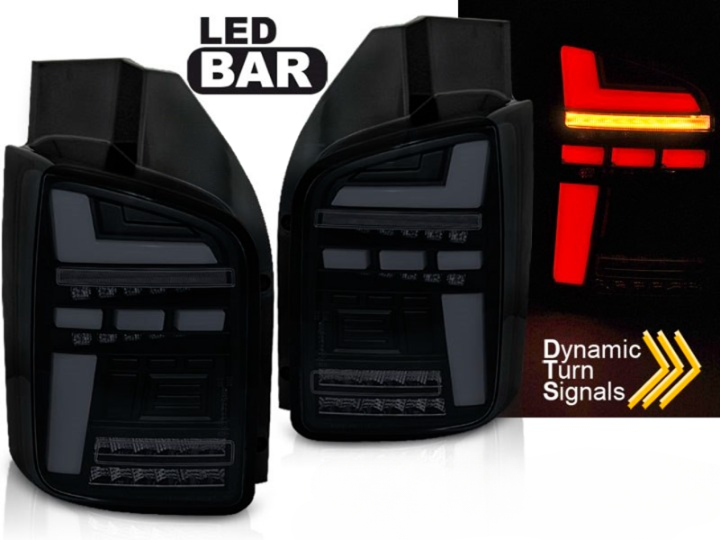 Ledbar tagatuled "Black smoke dynamic" Vw T6 15-19 (OEM halogen)