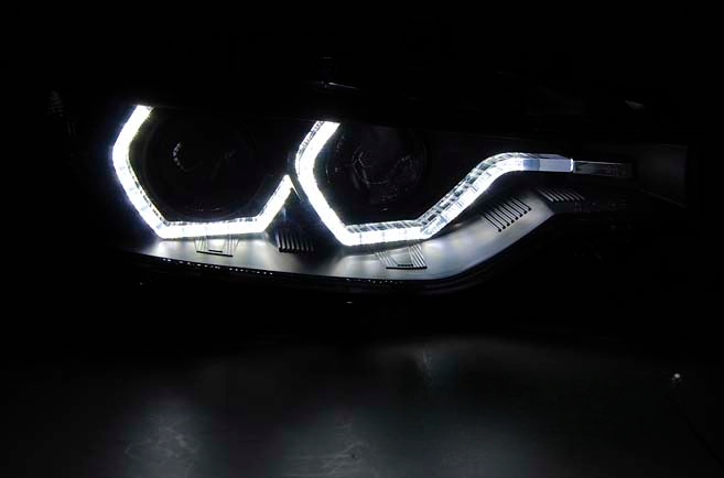 Esituled "AngelEyes led DRL black" BMW F30 F31 LCI 15-18 - Pilt 2