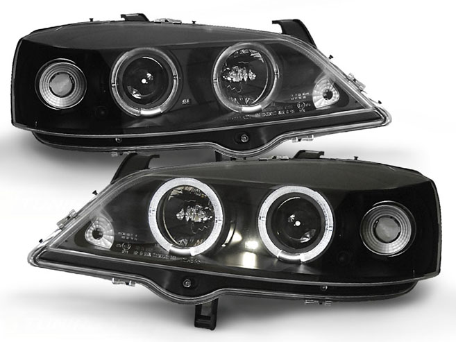 Esituled "AngelEyes Black" Opel Astra G 97-04