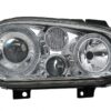 Angel Eyes Headlights Dual Halo Rims suitable for VW Golf IV 4 Cabriolet Hatchback Variant (09.1997-09.2003) Chrome LHD or RHD - Image 2