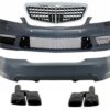 Body Kit suitable for Mercedes S-Class W221 (2005-2011) S63 S65 Design with Front Grille and Exhaust Muffler Tips