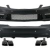 Complete Body Kit suitable for Mercedes S-Class W221 (2005-2011) LWB with Exhaust Muffler Tips Black