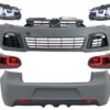 Complete Body Kit suitable for VW Golf VI 6 MK6 (2008-2013) R20 Design with Headlights and Taillights Dynamic Turning Light