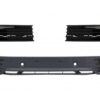 Front Bumper Add-on Spoiler with LED DRL Daytime Running Lights suitable for VW Transporter T6 (2015-up) Sportline Design
