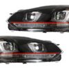 Headlights and Taillights Full LED suitable for VW Golf 6 VI (2008-2013) R20 U Design Dynamic Sequential Turning Light LHD - Image 2