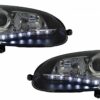 Headlights LED DRL with OSRAM COOL BLUE INTENSE H7 Halogen Headlamp suitable for VW Golf V 5 Jetta 5 (2003-2009) Black Design - Image 2