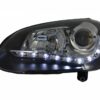 Headlights LED DRL with OSRAM COOL BLUE INTENSE H7 Halogen Headlamp suitable for VW Golf V 5 Jetta 5 (2003-2009) Black Design - Image 3