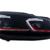 LED Headlights suitable for VW Golf 6 VI (2008-2013) With Facelift G7.5 GTI Look Red Flowing Dynamic Sequential Turning Lights LHD - Image 2