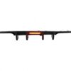 Rear Bumper Air Diffuser suitable for VW Golf 7.5 (2017-2019) R Look Piano Black with LED Red Reflector