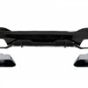 Rear Bumper Diffuser suitable for BMW 5 G30 G31 Limousine Touring (2017-up) with Exhaust Muffler Tips M Performance Design