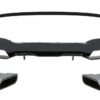 Rear Bumper Diffuser with Exhaust Muffler Tips Chrome and Trunk Boot Spoiler suitable for BMW 5 G30 Limousine (2017-2019) M Performance Design