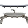Rear Bumper Valance Diffuser with Exhaust System suitable for AUDI A3 8V Facelift Sedan Convertible (2016-2019) S3 Design only for S Line