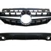 Rear Diffuser with Exhaust Tips and Central Grille suitable for Mercedes E-Class C238 A238 AMG Sport Line (2016+) E53 GT-R Design Black with Chrome