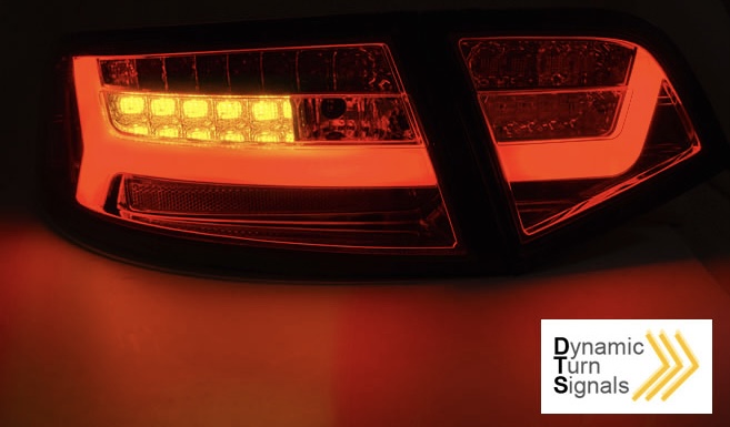 LED BAR TAIL LIGHTS RED WHIE SEQ fits AUDI A6 08-11 SEDAN - Image 2