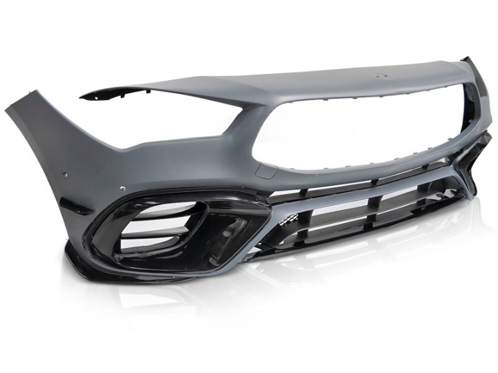 FRONT BUMPER SPORT BLACK STYLE PDC fits MERCEDES CLA W118 19-