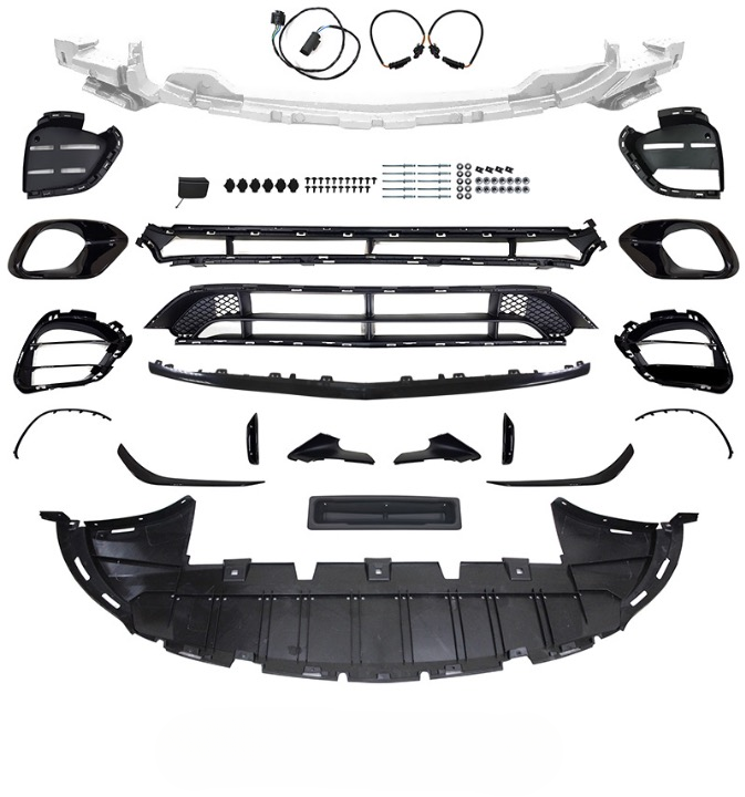 FRONT BUMPER SPORT BLACK STYLE PDC fits MERCEDES CLA W118 19- - Image 2