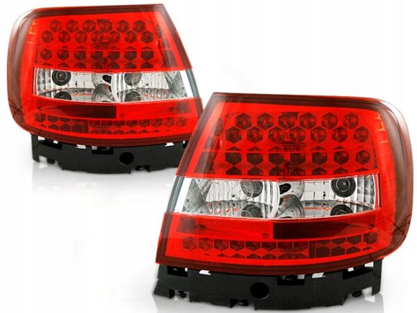 LED TAIL LIGHTS RED WHITE fits AUDI A4 11.94-09.00