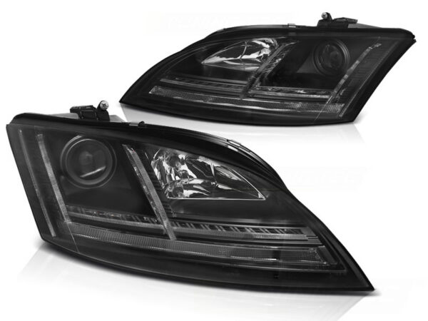XENON HEADLIGHTS LED DRL BLACK SEQ fits AUDI TT 06-10 8J
