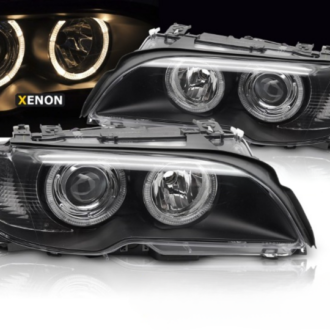 Xenon esituled "AngelEyes Black" BMW E46 03-06 kupee / kabrio