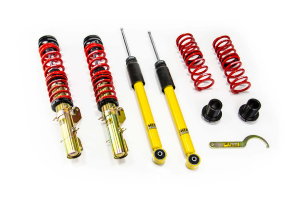 Audi / Seat / Skoda / Volkswagen A3 / BORA I / BORA Variant / GOLF IV / GOLF IV Variant / LEON / NEW BEETLE / NEW BEETLE Convertible / OCTAVIA I / OCTAVIA I Combi / TOLEDO II / TT / TT Roadster – Coilover vedrustus Stance Gold - MTSGWVW87-S