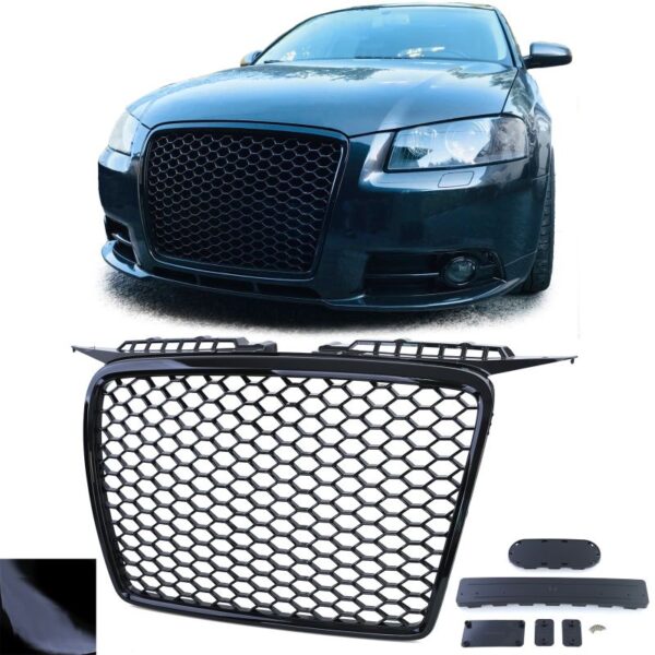 Iluvõre Audi A3 8P 05-08, Läikiv must