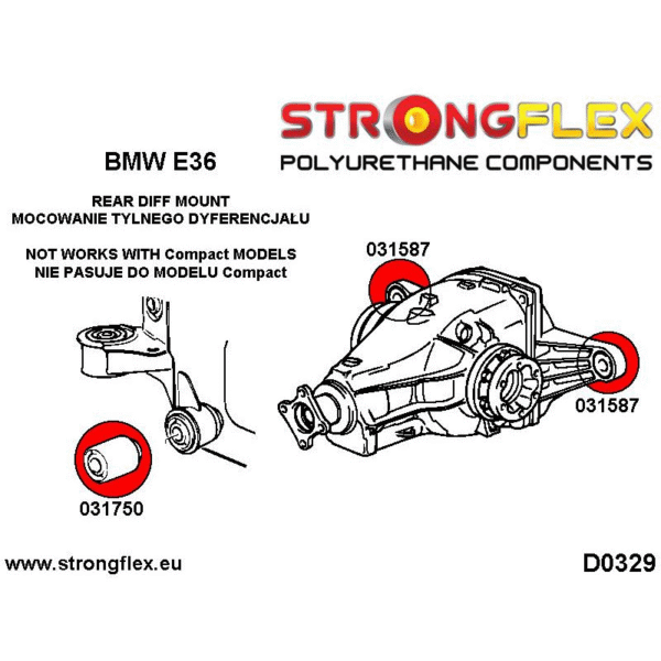 031750B: TAGUMISE DIFERENTSIAALI ESIKINNITUSPUKS Bmw E36 - Image 2