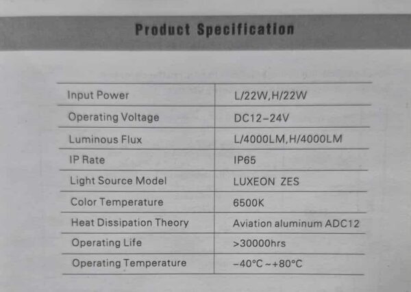 LED H4 6500K 4000lm - Image 2