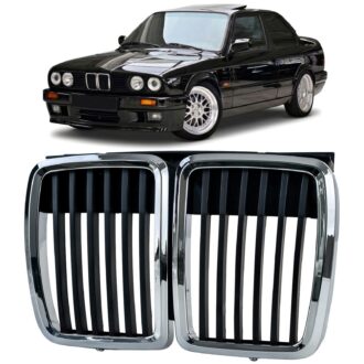 Iluvõre neerud Bmw E30 82-94 kroom-must