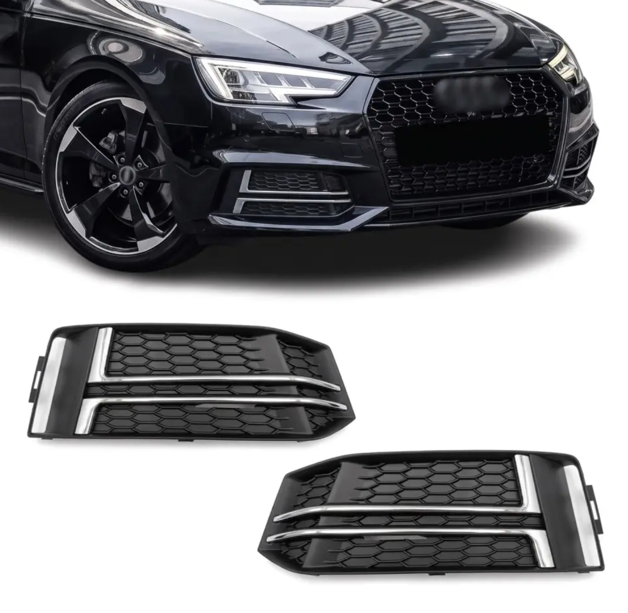 Iluvõred Audi A4 B9 S-Line (15-19) Matt&Kroom