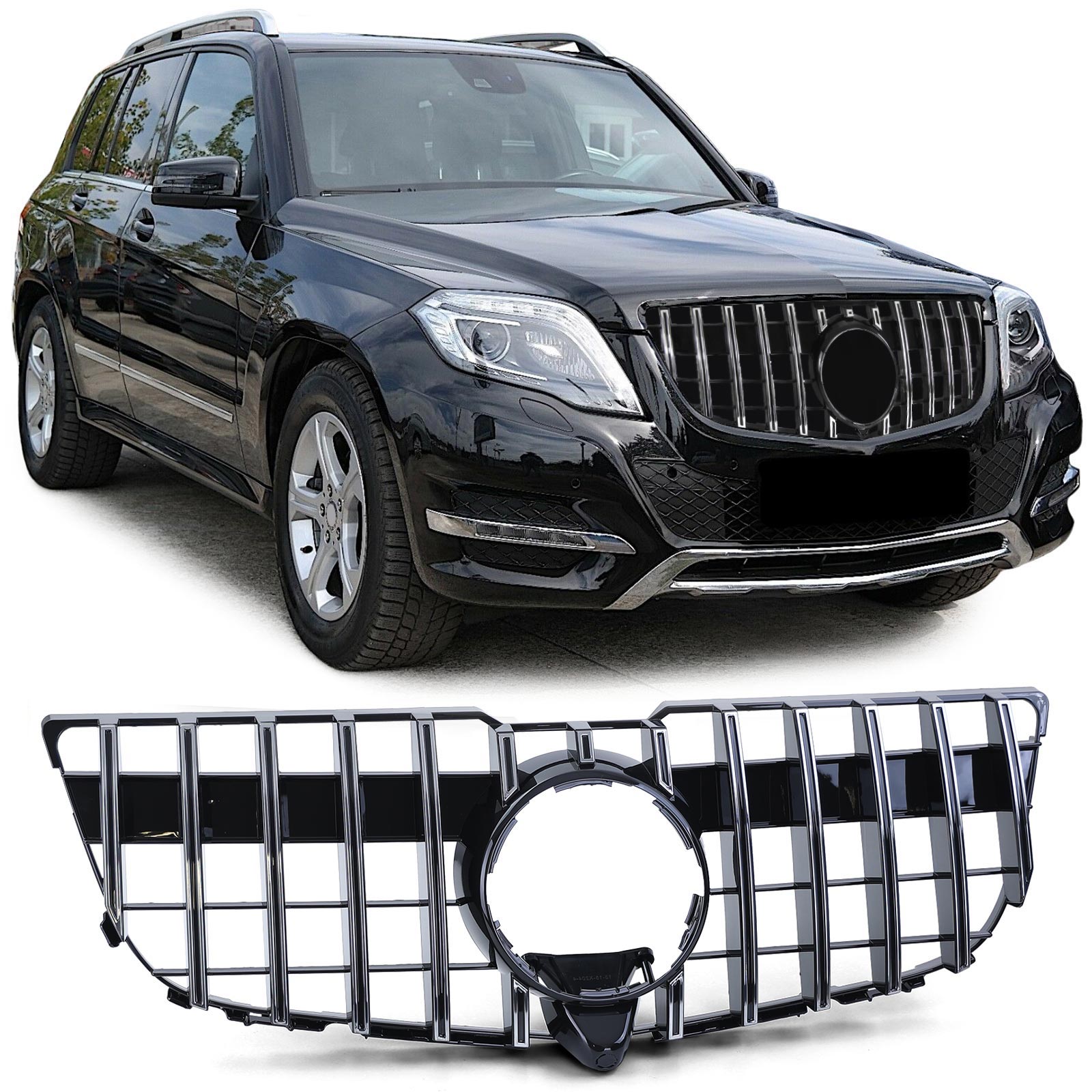 Iluvõre "Panamericana GT" Mercedes GLK X204 12-15 Kroom-Must